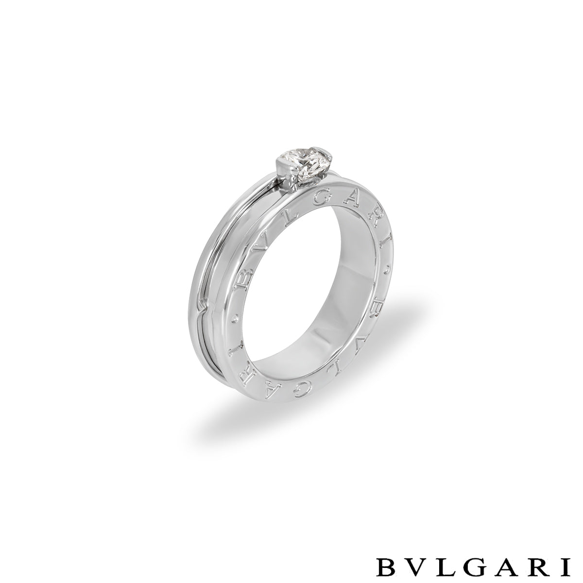 Bvlgari White Gold Diamond B.ZERO1 Ring 0.35CT F/if