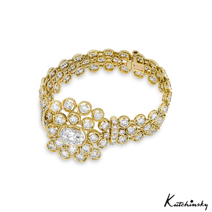 Kutchinsky Yellow Gold Diamond Bracelet 2.72CT E/SI1