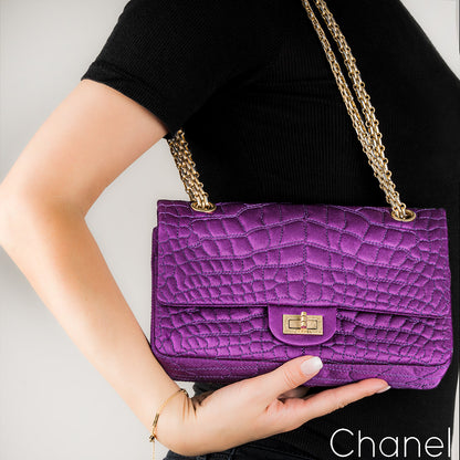 Chanel Purple Satin 2.55 Reissue Small 255 Bag