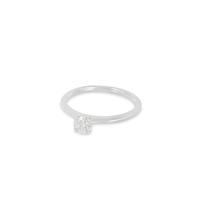 White Gold Round Brilliant Cut Diamond Ring 0.36CT H/SI1