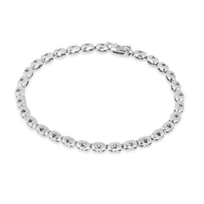 White Gold Diamond Tennis Bracelet 0.90CT Tdw