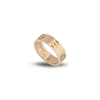 Cartier Rose Gold Plain Love Ring Size 54 B4084800