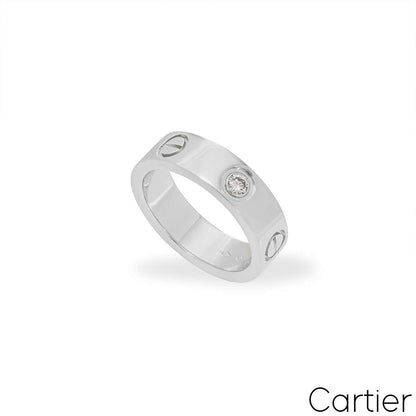 Cartier Platinum Diamond Love Ring Size 51 B4046700