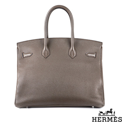 Hermès Birkin 35CM Gris Etain Togo Phw