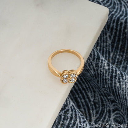 Van Cleef & Arpels Yellow Gold Diamond Arno Ring