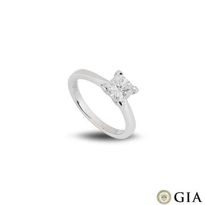 Platinum Radiant Cut Diamond Ring 1.03CT F/VS1