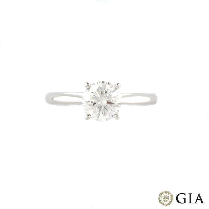 White Gold Round Brilliant Cut Diamond Ring 1.15CT F/VS1 Xxx