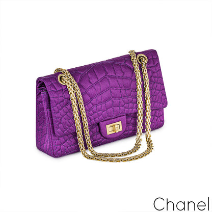 Chanel Purple Satin 2.55 Reissue Small 255 Bag