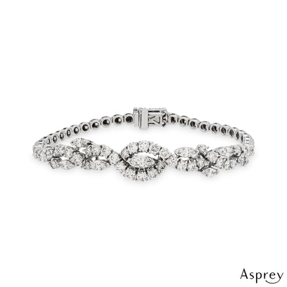 Asprey White Gold Diamond Bracelet 5.77CT Tdw