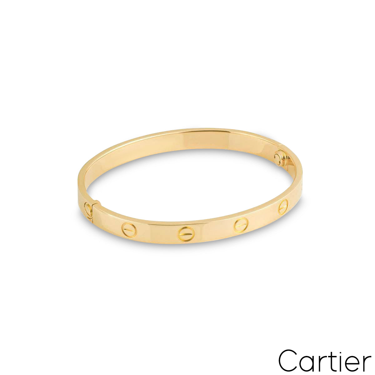 Cartier Yellow Gold Plain Love Bracelet Size 19 B6035519