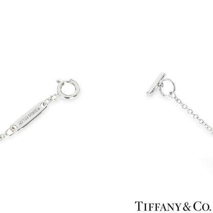 Tiffany & Co. White Gold Diamond T Pendant