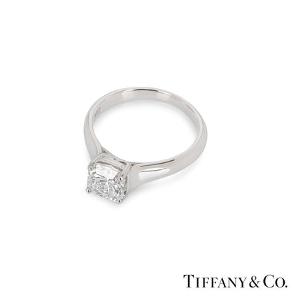 Tiffany & Co.platinum Lucida Cut Diamond Ring 1.61CT H/if