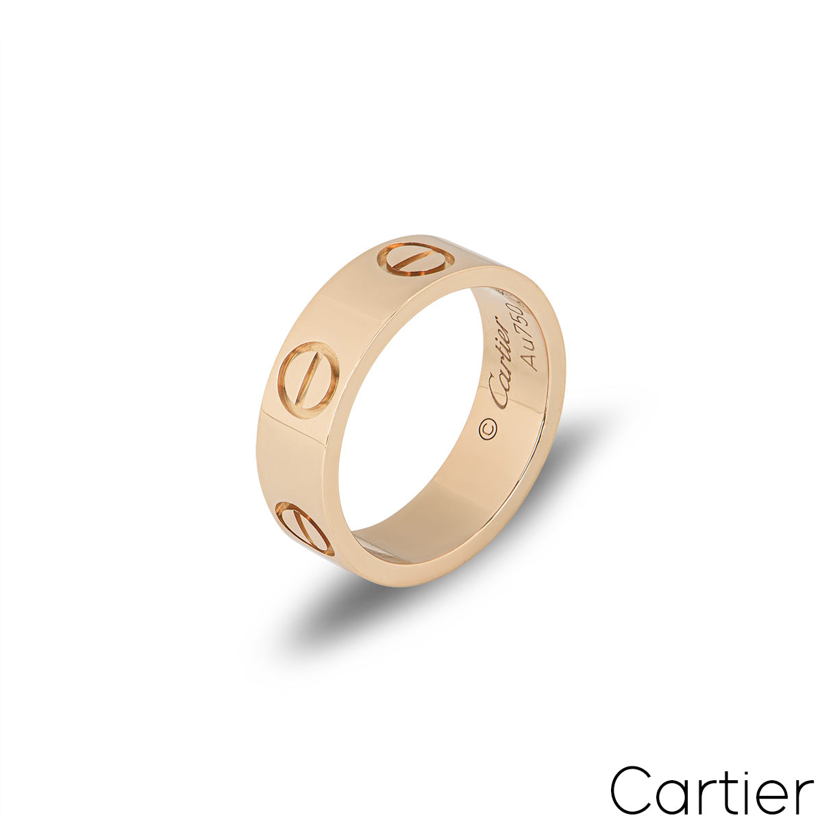 Cartier Rose Gold Plain Love Ring Size 57 B4084800