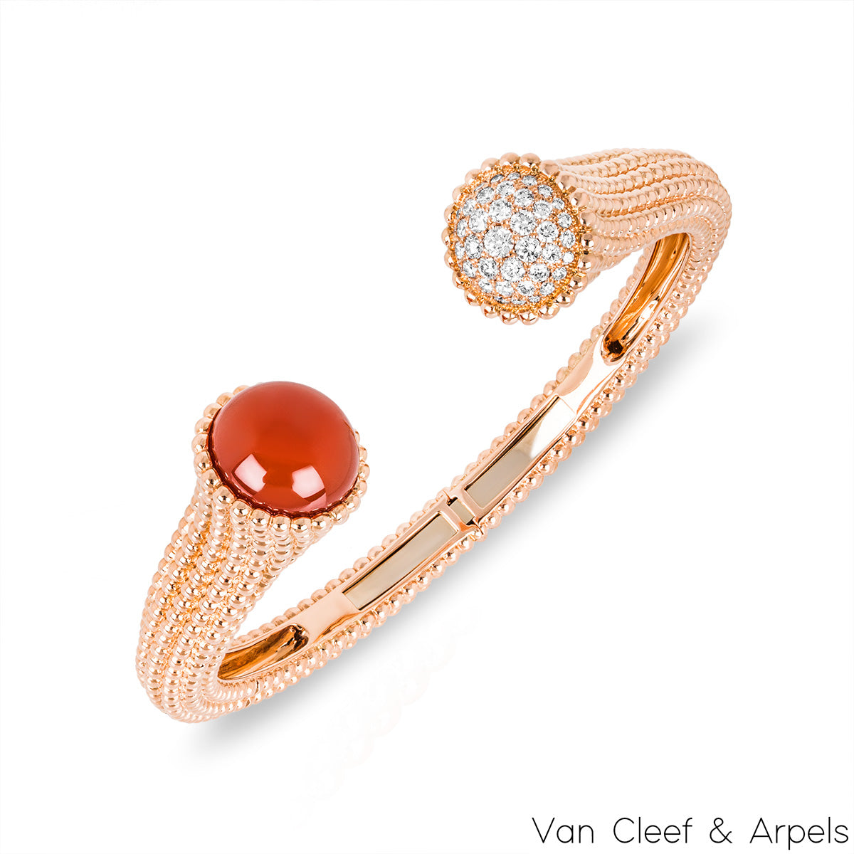 Van Cleef & Arpels Rose Gold Perlée Couleurs Small Bracelet VCARP27400