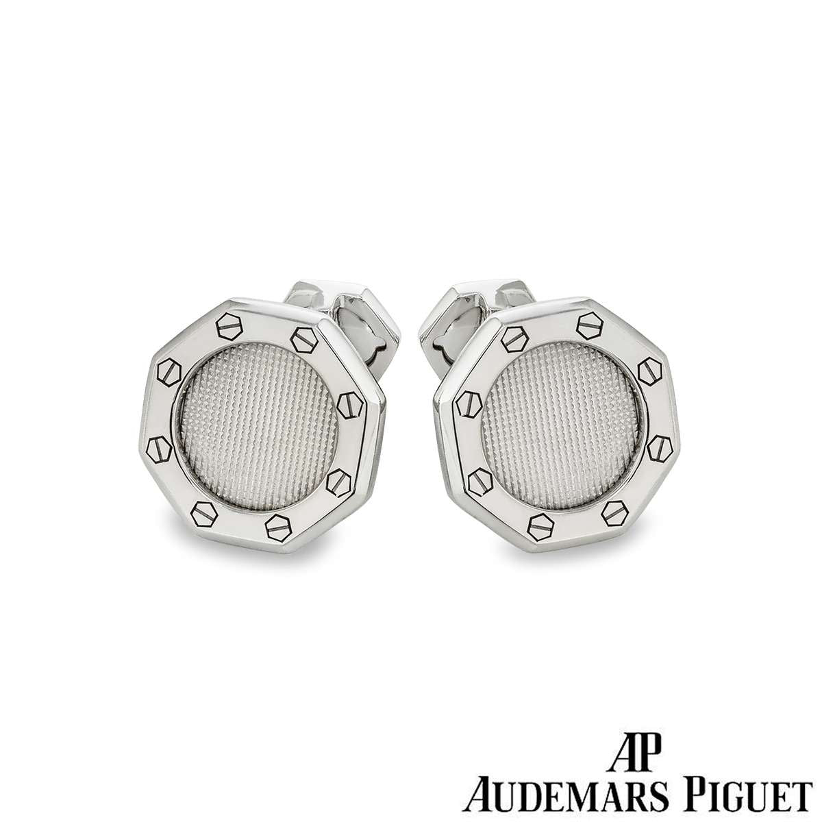 Audemars Piguet White Gold Royal Oak Cufflinks