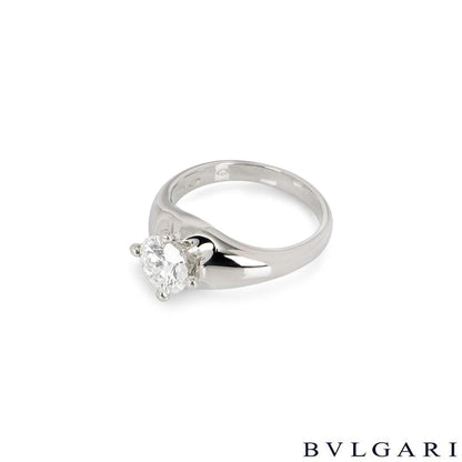 Bvlgari Platinum Diamond Corona Ring 1.11CT F/VVS1