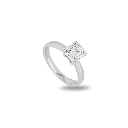 White Gold Cushion Cut Diamond Ring 1.66CT I/VS1