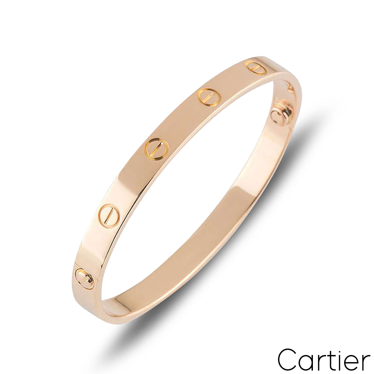 Cartier Rose Gold Plain Love Bracelet Size 19 B6035619