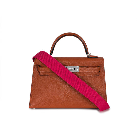 Hermès Kelly Mini II Cuivre Chèvre Mysore Phw