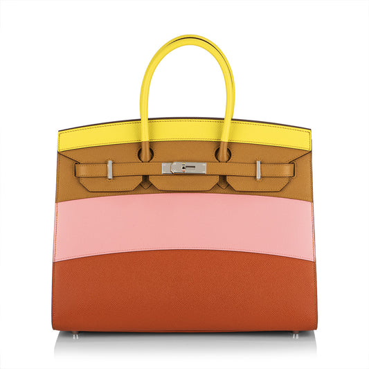 Hermès Birkin 35CM Sellier Sunrise Rainbow Epsom Phw