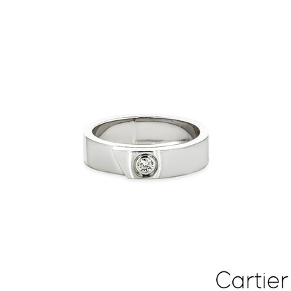 Cartier White Gold Diamond Anniversary Ring Size 60