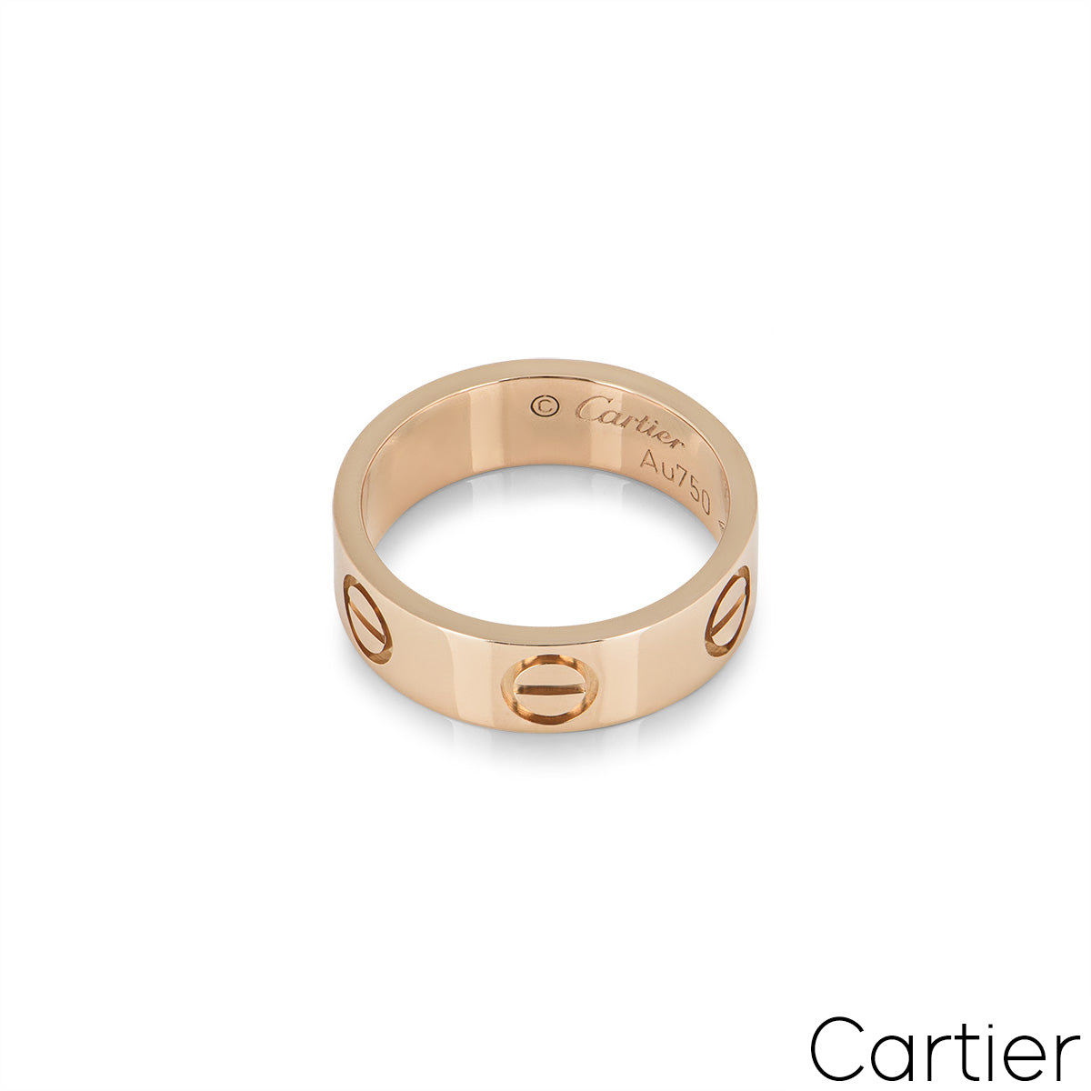 Cartier Rose Gold Plain Love Ring Size 53 B4084800