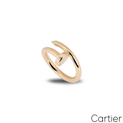 Cartier 18K Rose Gold Plain Juste Un Clou Ring Size 52 B4092500