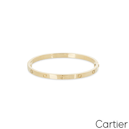 Cartier Yellow Gold Plain Sm Love Bracelet Size 15 B6047515