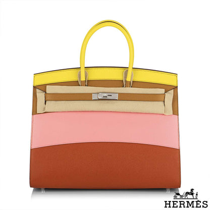 Hermès Birkin 35CM Sellier Sunrise Rainbow Epsom Phw