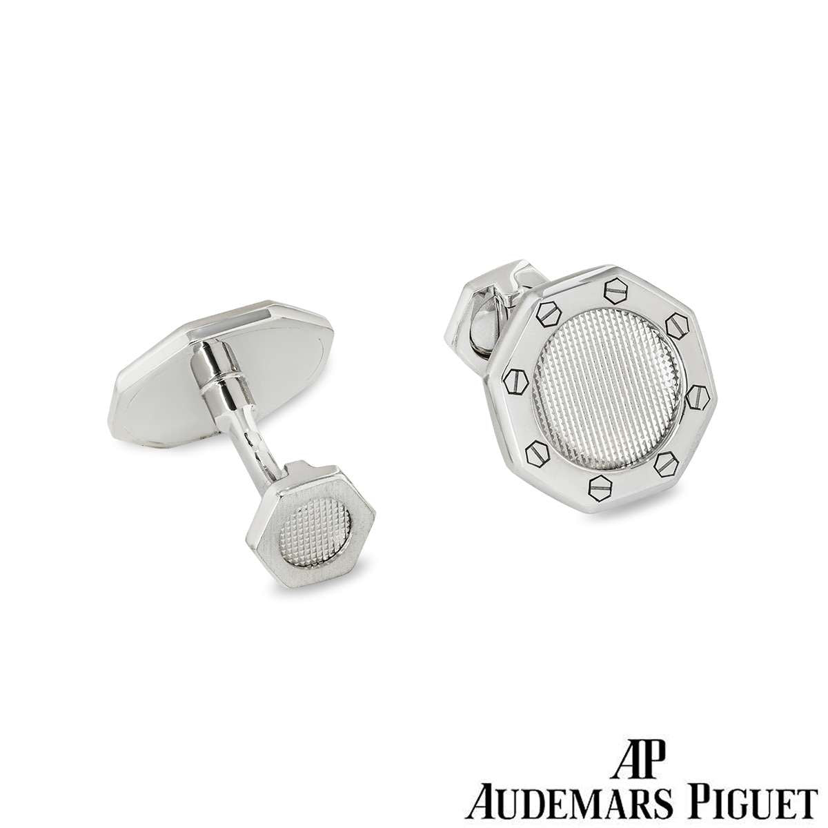 Audemars Piguet White Gold Royal Oak Cufflinks