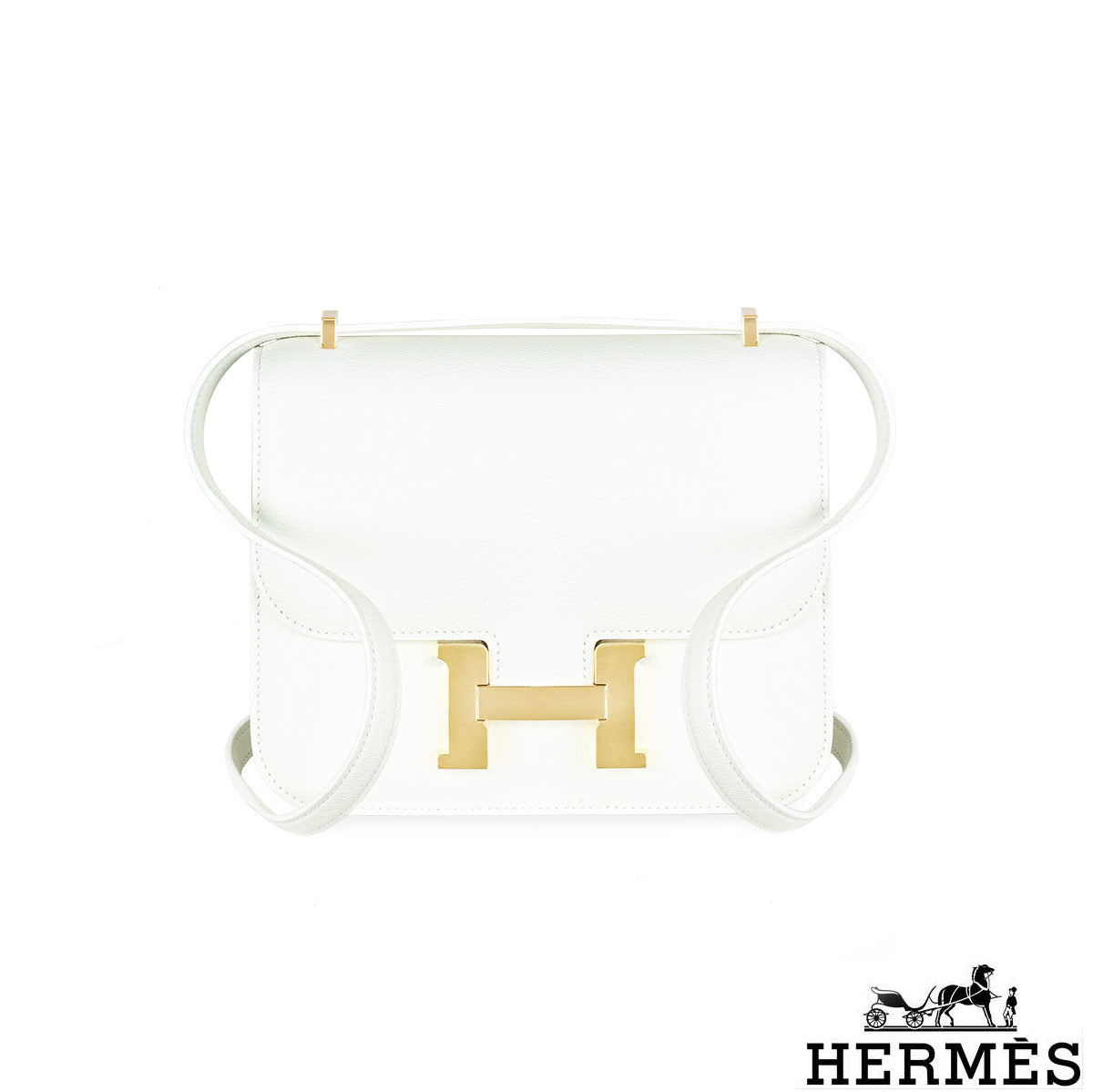 Hermès Constance 18CM Craie Epsom Ghw