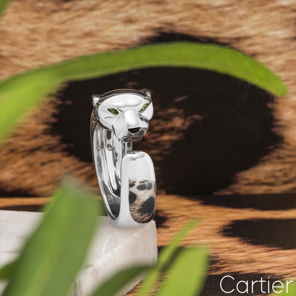 Cartier White Gold Panthere De Cartier Ring B4099500