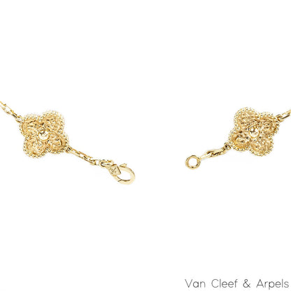 Van Cleef & Arpels Rare Yellow Gold Vintage Alhambra 20 Motif Necklace VCARO1IC00