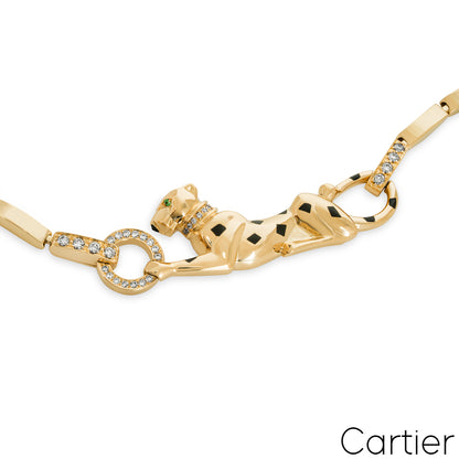 Cartier Yellow Gold Diamond Panthère De Cartier Necklace N7059200