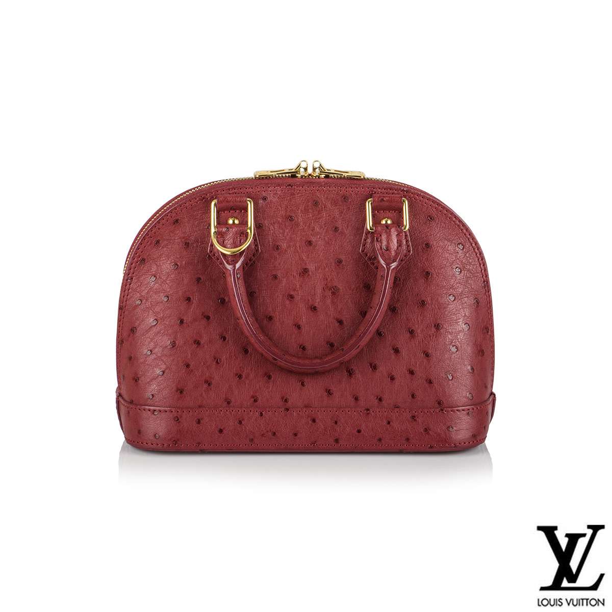 Louis Vuitton Fuchsia Ostrich Alma Bb Bag