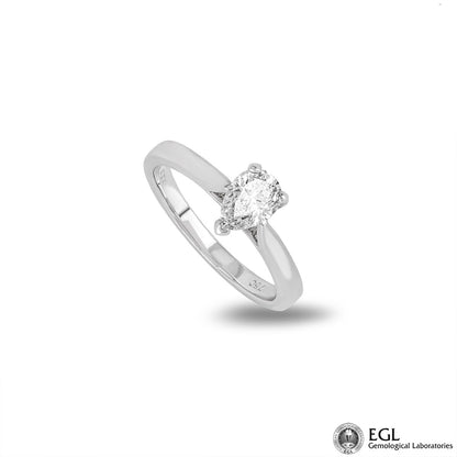 White Gold Pear Cut Diamond Ring 0.75CT H/SI2