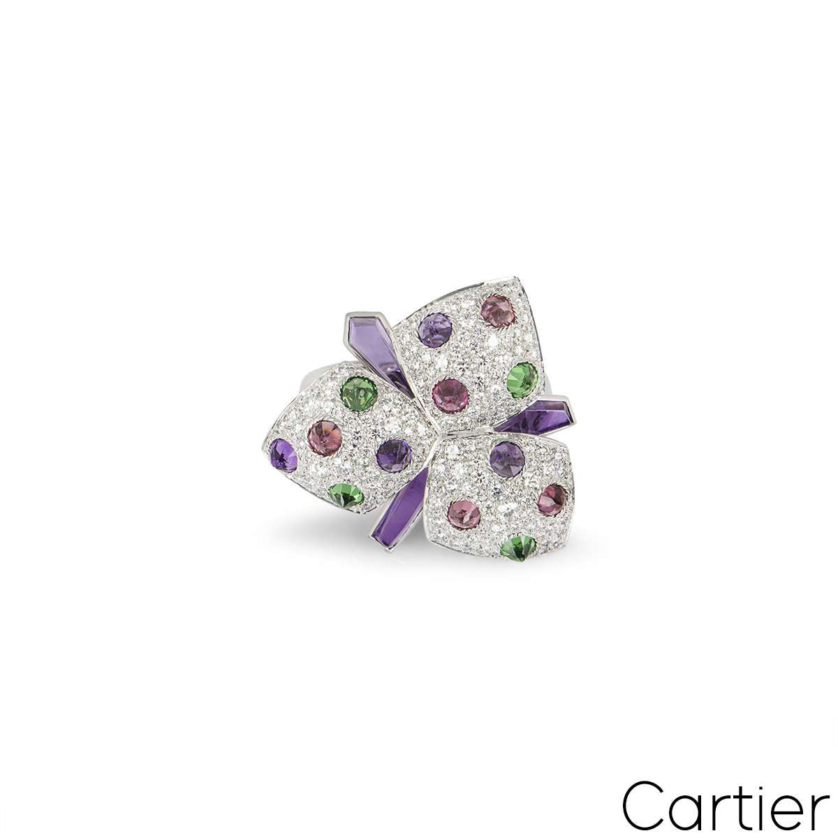 Cartier White Gold Caresse D'orchidées Ring