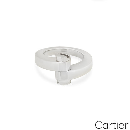 Cartier White Gold Menotte Ring Size 47