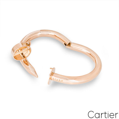 Cartier Rose Gold Large Model Juste Un Clou Bracelet Size 17 N6039317