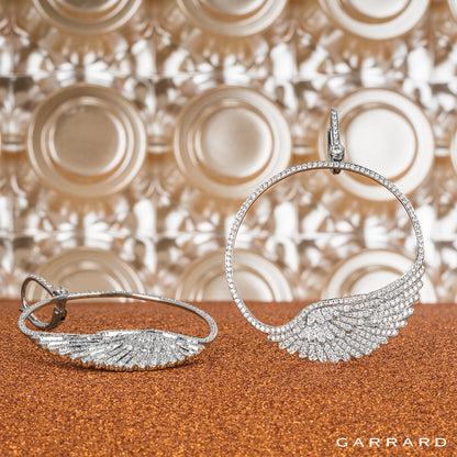 Garrard White Gold Wings Classic Diamond Earrings