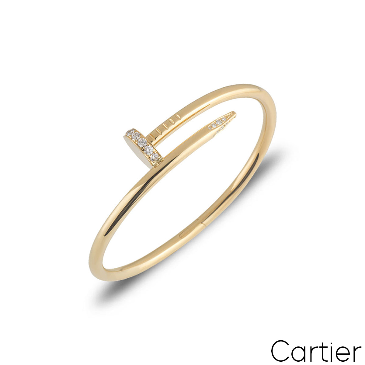 Cartier Yellow Gold Diamond Juste Un Clou Bracelet Size 17 B6048617