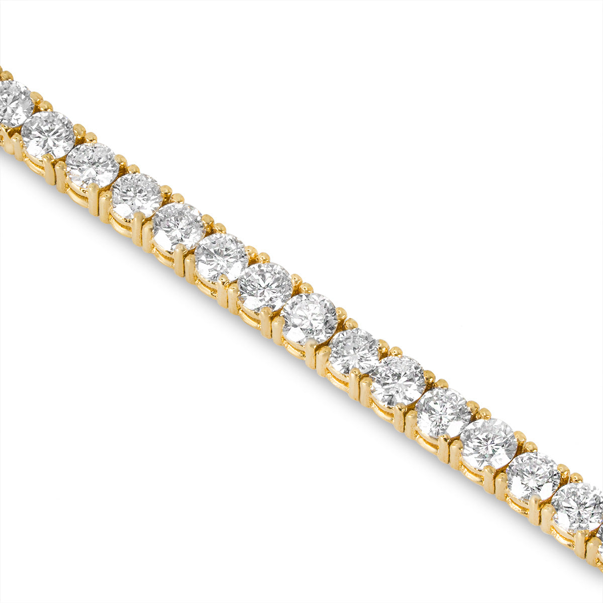 Yellow Gold Diamond Tennis Bracelet 4.27CT Tdw