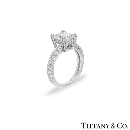 Tiffany & Co. Platinum Radiant Cut Diamond Ring 2.01CT G/if