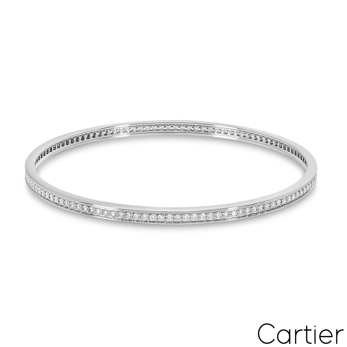 Cartier White Gold Diamond Bangle 2.90CT Tdw