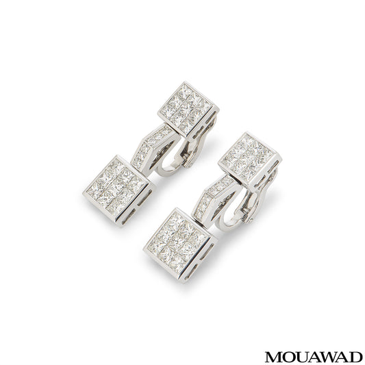 Mouawad White Gold Diamond Earrings