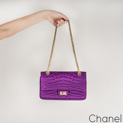 Chanel Purple Satin 2.55 Reissue Small 255 Bag