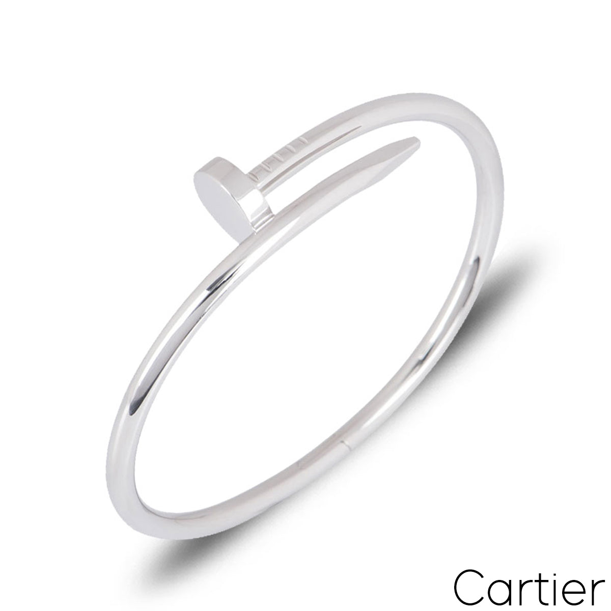 Cartier White Gold Plain Juste Un Clou Bracelet Size 20 B6048320