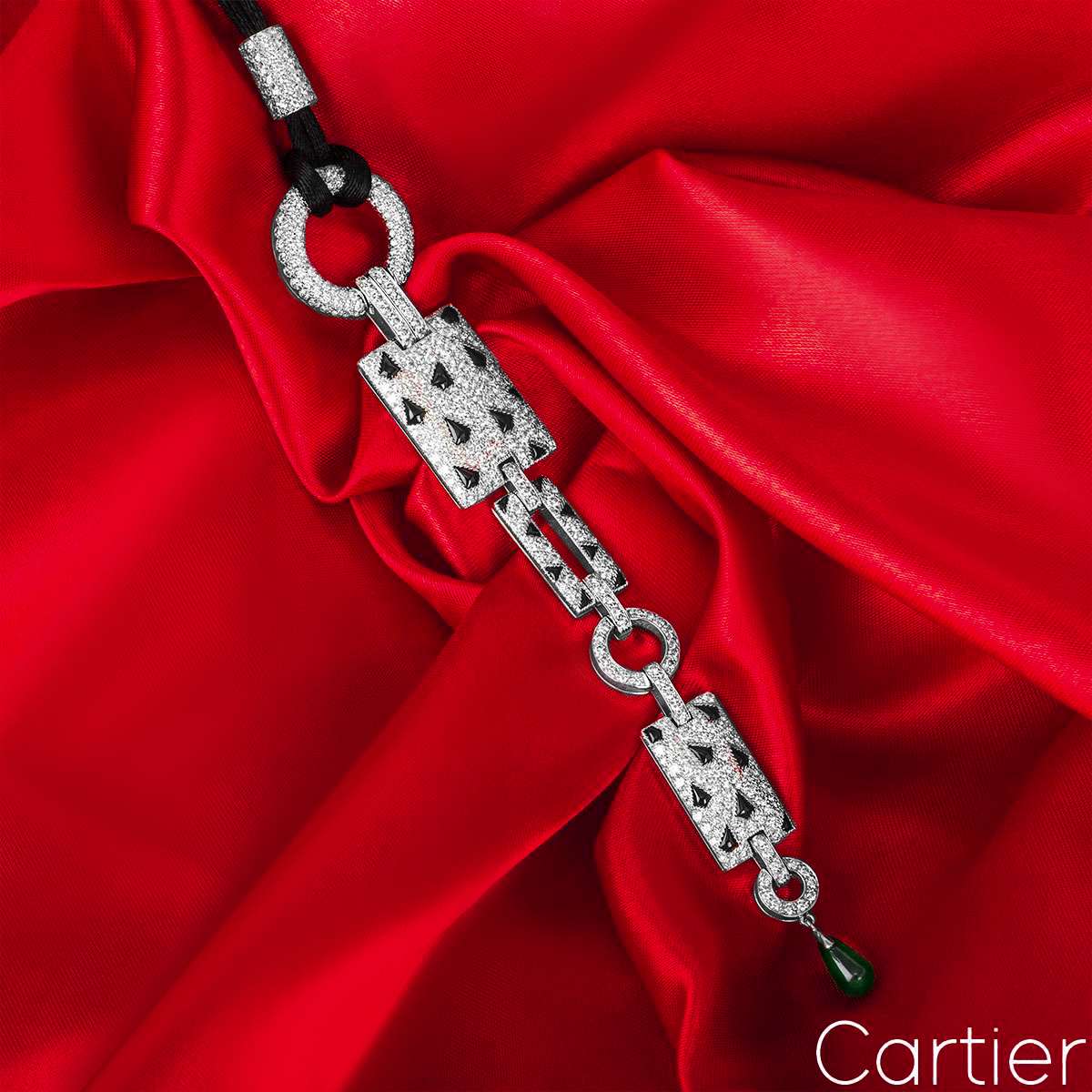 Cartier White Gold Diamond Panthere Necklace N3014700