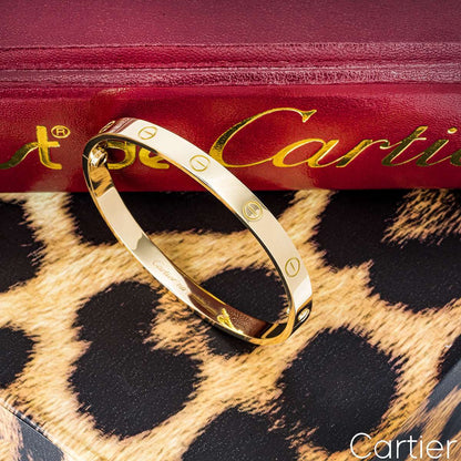 Cartier Yellow Gold Plain Love Bracelet Size 20 B6035520