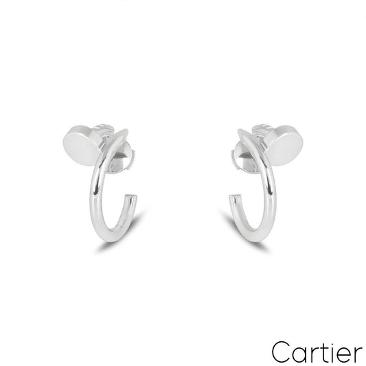 Cartier White Gold Juste Un Clou Small Hoop Earrings B8301236